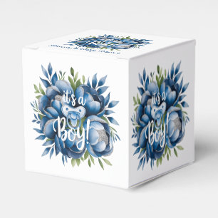 It's a Boy! Pacifier & Peonies Baby Shower Favour Box