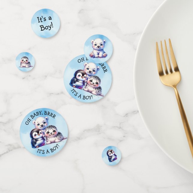 It's a Boy | Polar Arctic Winter Baby Shower Confetti (Group)