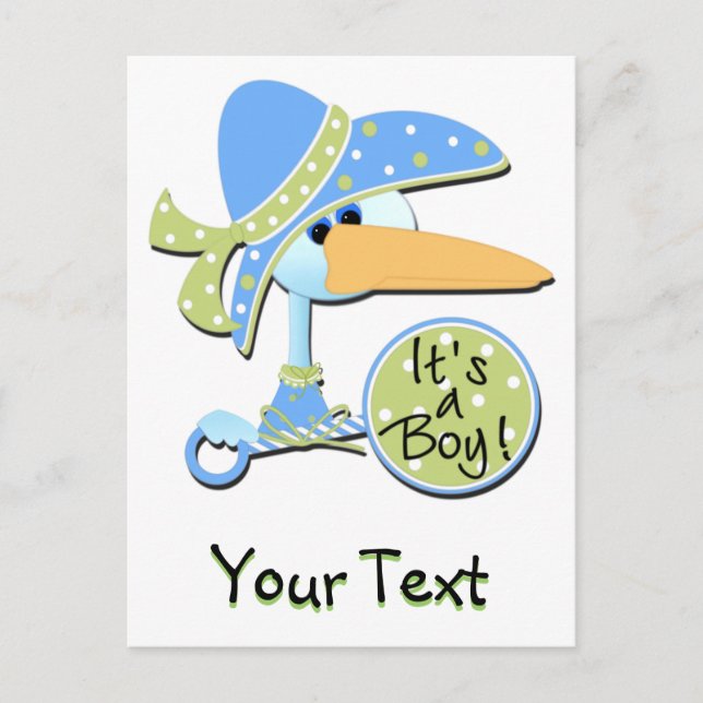 It's A Boy Post Card (Front)