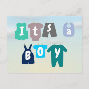 its a boy postcard
