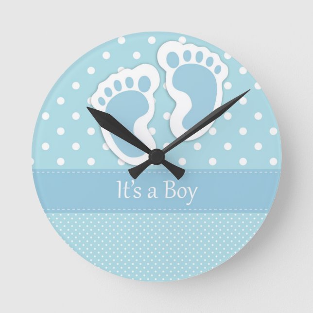 It's A Boy Round Clock (Front)