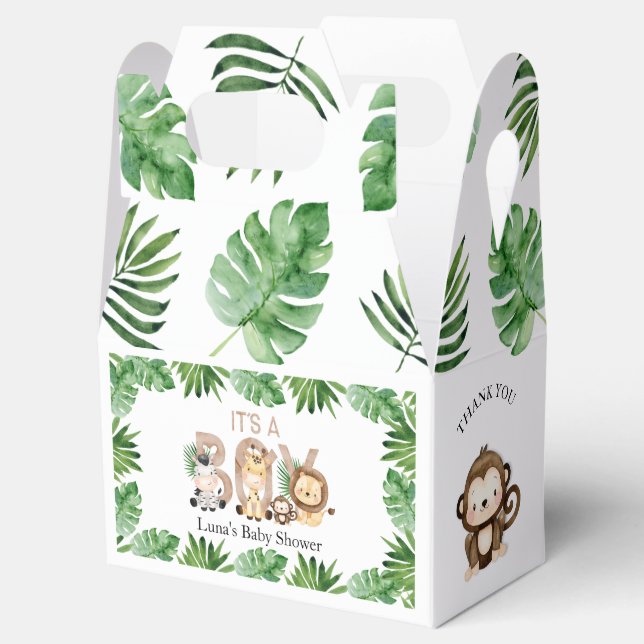 It's a Boy Safari Baby Shower Favour Box (Opened)