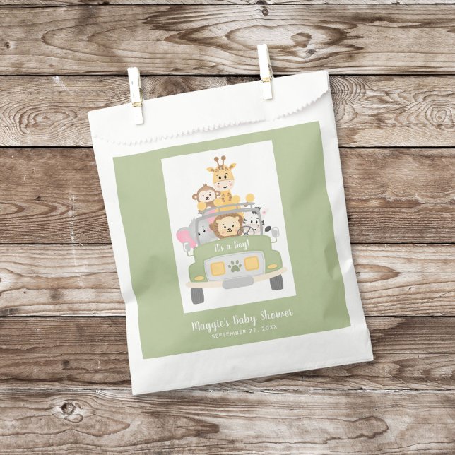 It's a Boy Safari Baby Shower Thank You Favour Bags (Creator Uploaded)
