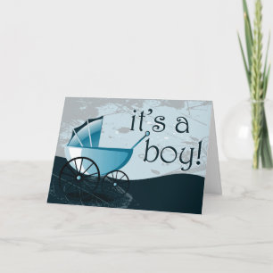 it's a boy! : (see inside) : baby carriage : announcement