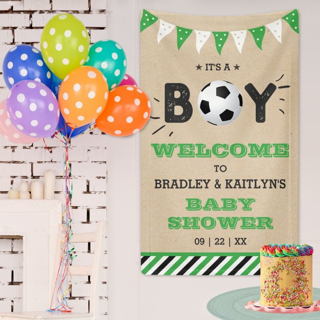 It's A Boy! Soccer Themed Baby Shower Welcome Banner (Creator Uploaded)
