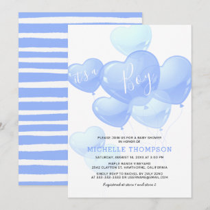 It's a Boy Soft Blue Baby Shower Invitation