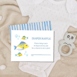 It's a Boy Under the Sea Baby Shower Diaper Raffle Enclosure Card