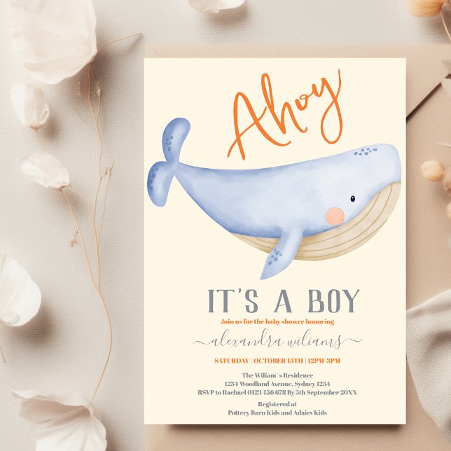It's a Boy Under the Sea Baby Shower  Invitation (Creator Uploaded)