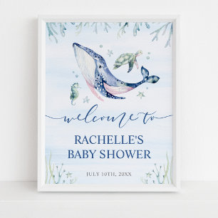 It's a Boy Under the Sea Baby Shower Welcome Poster