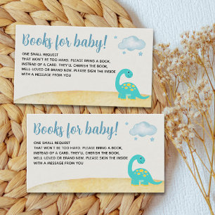 It's a Boy, Watercolor Dinosaur Baby shower boy Enclosure Card