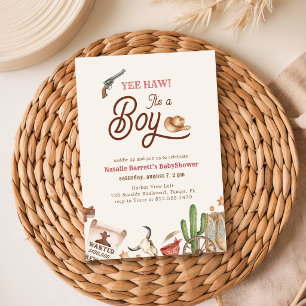 It's a Boy Western Cowboy Baby Shower Invitation