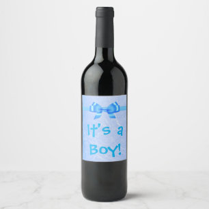 "It's a Boy" Wine Bottle Label