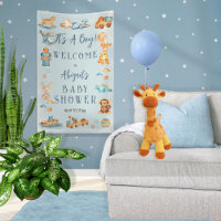 It's A Boy Wooden | Stuffed Toys Baby Shower
