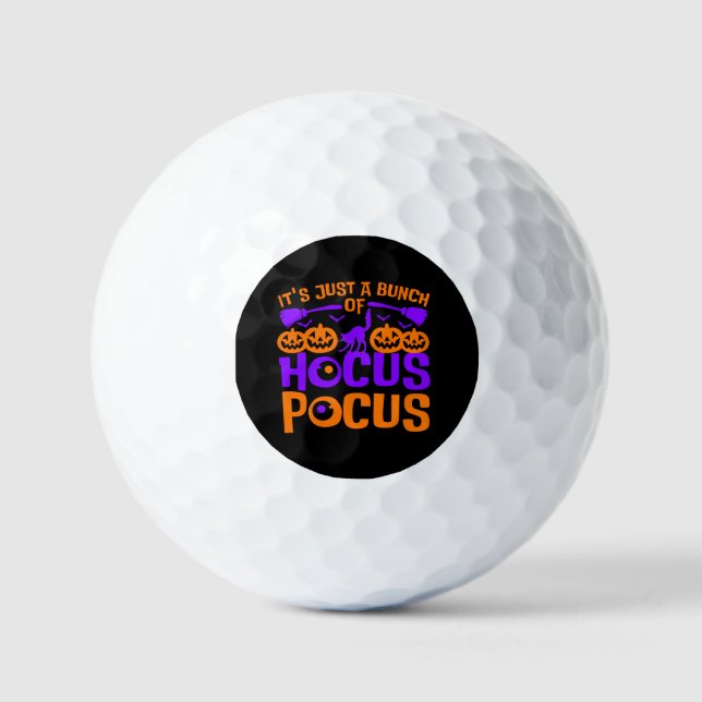 It's A Bunch Of Hocus Pocus Halloween  Golf Balls (Front)