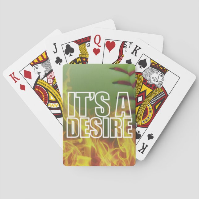It's A Burning Desire Fastpitch Softball Playing Cards (Back)