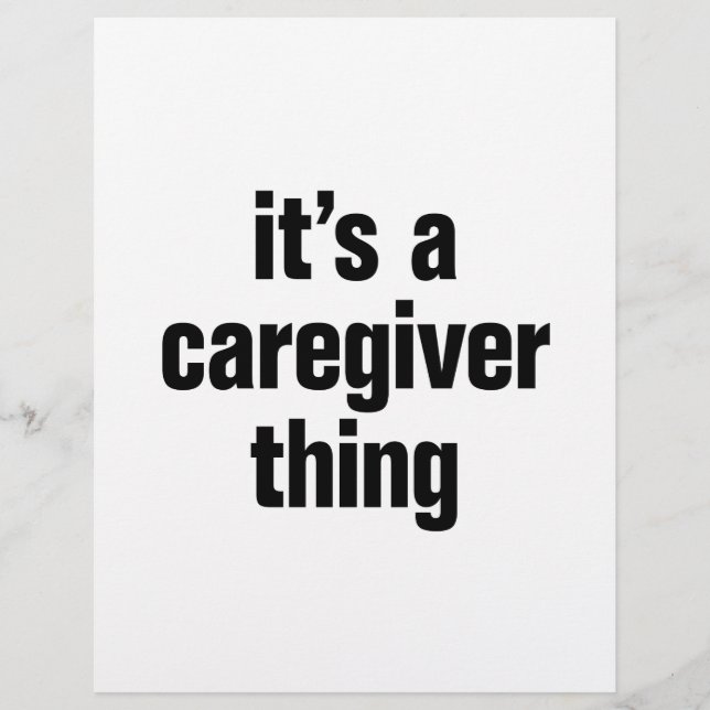 its a caregiver thing flyer (Front)