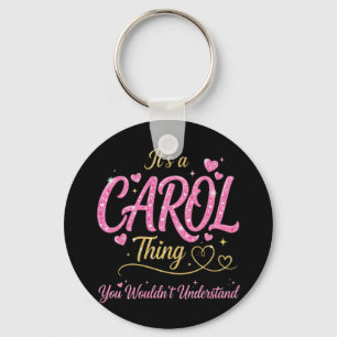 It's A Carol Thing Pink Gold Women Gift Key Ring