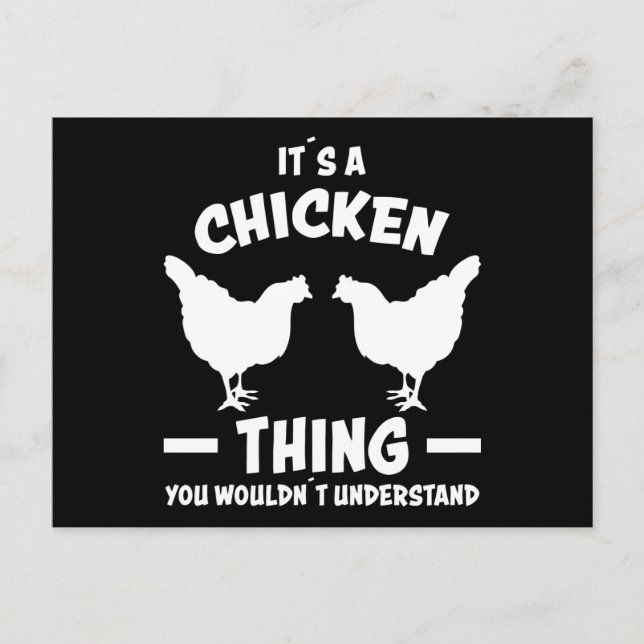 I'ts A Chicken Thing Design Funny Farmer Gift Postcard (Front)