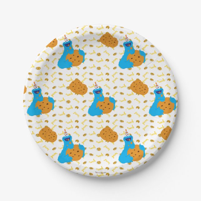 It's a Cookie Party Pattern Paper Plate (Front)