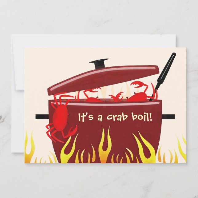 It's a crab boil party invitation (Front)