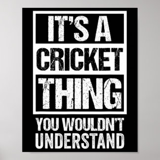 It's A Cricket Thing You Wouldn't Understand Fan A Poster