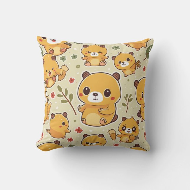 It's a cushion that expresses a cute character (Front)