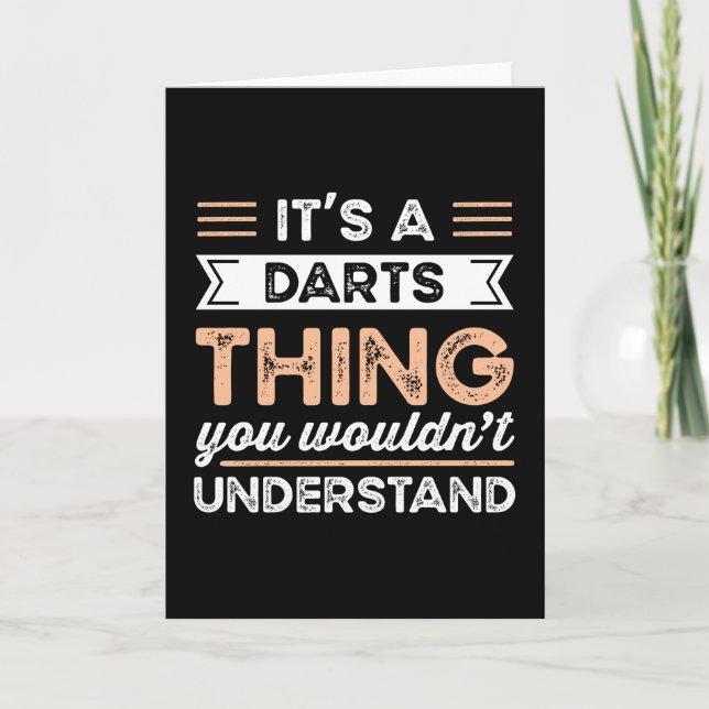 It's a Darts Thing Funny Dartist Gift Card (Front)