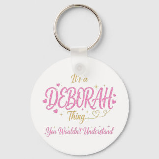 It's A Deborah Thing Pink Gold Women Gift Key Ring