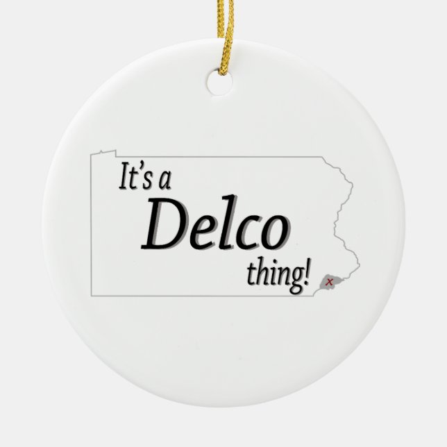Its a DELCO thing! Ceramic Tree Decoration (Front)