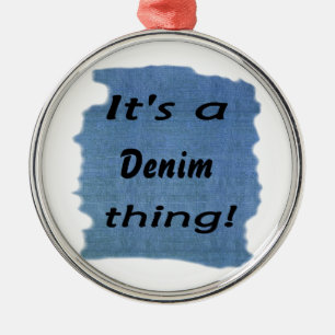 It's a denim thing! metal tree decoration