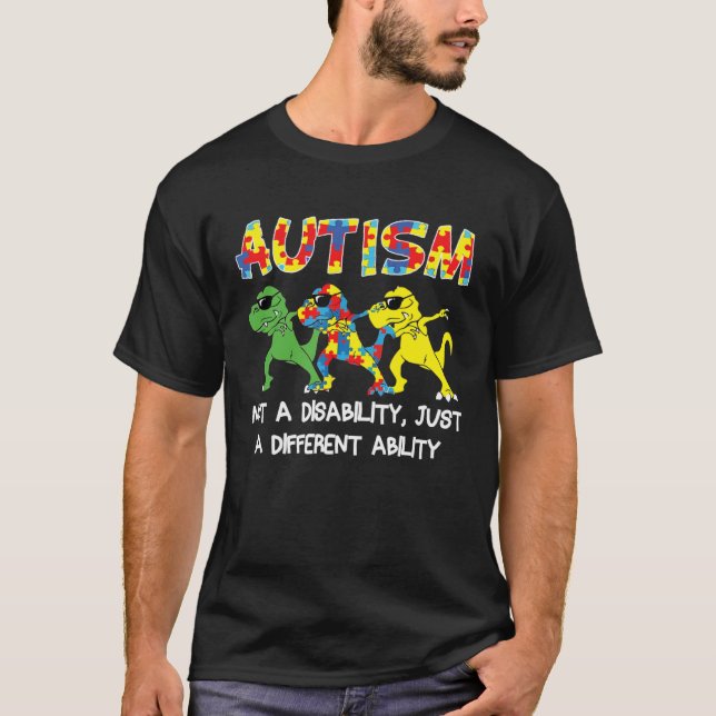 Its A Different Ability Autistic Kids Autism Aware T-Shirt (Front)