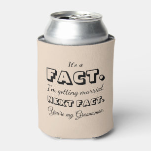 It's A Fact Funny Groomsman Proposal Almond Can Cooler