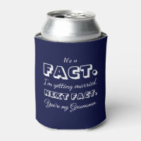 It's A Fact | Funny Groomsman Proposal Dark Blue