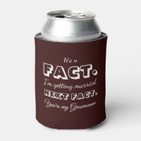 It's A Fact | Funny Groomsman Proposal Maroon