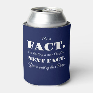 It's A Fact Groomsman Funny Proposal Navy Blue Can Cooler