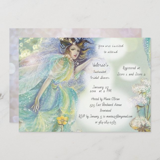 It's a Fairy Happy Bridal Shower Invitation (Front/Back)