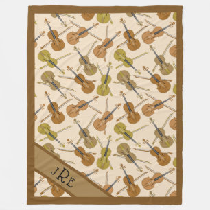 It's A Fiddlers Dream! Personalised Violin Fleece Blanket