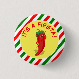 It's A Fiesta 3 Cm Round Badge