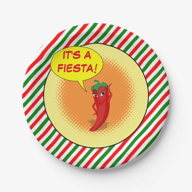 It's A Fiesta Paper Plate (Front)
