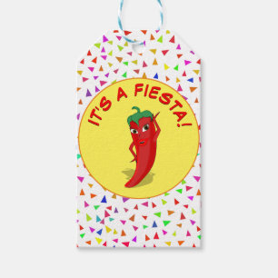 It's A Fiesta With Confetti Pattern Gift Tags