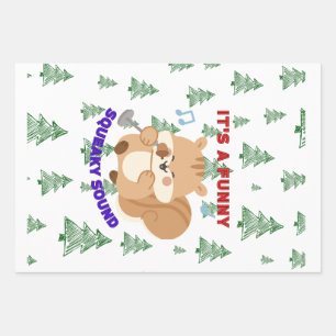 It's A Funny Squeaky Sound Wrapping Paper Sheet