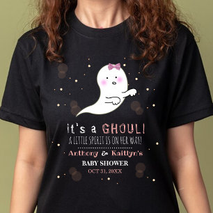 It's A Ghoul! Little Spirit Halloween Baby Shower T-Shirt