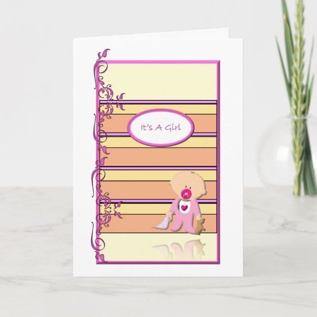 It's a Girl1 Announcement (Front)