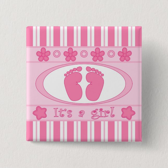 It's a girl 15 cm square badge (Front)