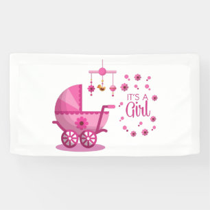 It's A Girl 1.6x3 Vinyl Banner