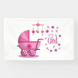 It's A Girl 3x5 Vinyl Banner