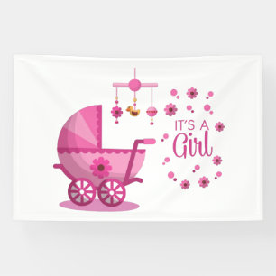 It's A Girl 4x6 Vinyl Banner