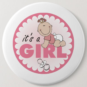 It's a Girl 6 Cm Round Badge