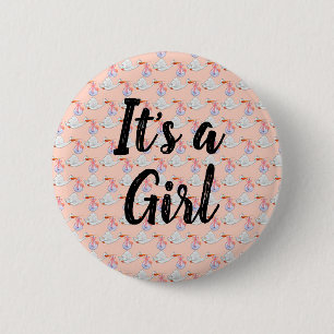 It's a Girl 6 Cm Round Badge