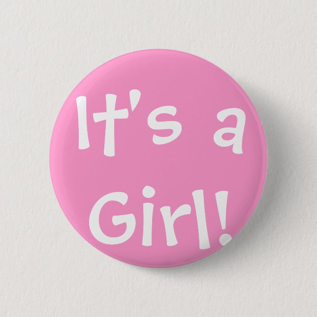 It's a Girl! 6 Cm Round Badge (Front)